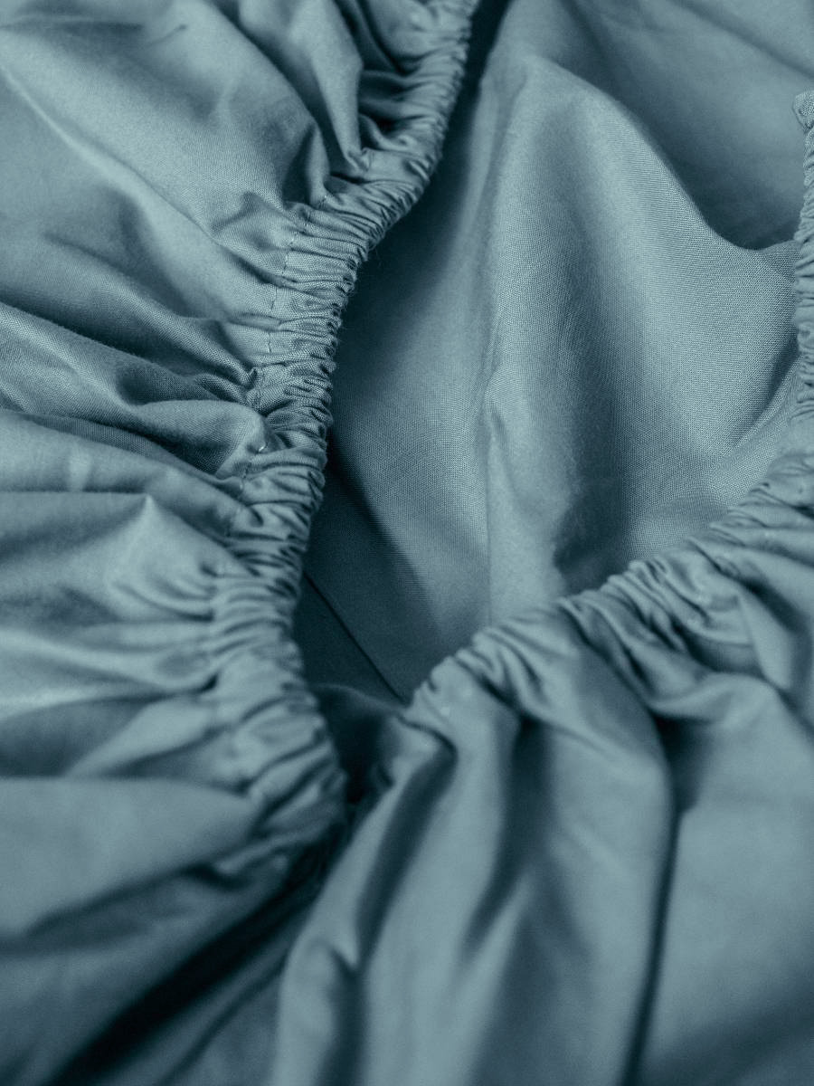 Perkal Fixleintuch – 160x200cm – Blaugrün