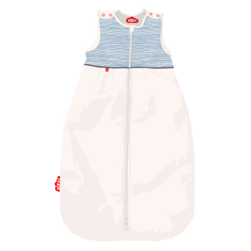 Bio-Babyschlafsack Blue Stripes / Aus Bio-Baumwolle & Swisswool / 70 cm, 90 cm, 110 cm