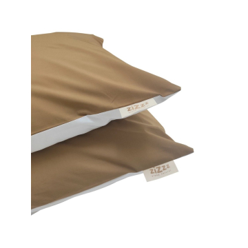 Perkal Kissenbezug – 60x90cm – Beige & Senfgelb