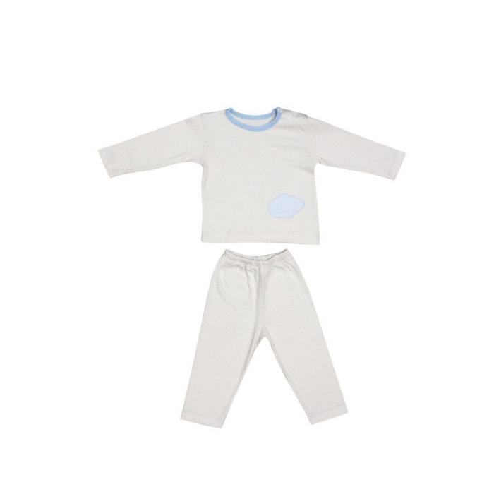 Kinderschlafanzug aus Bio-Baumwolle - Blaues Vichy Karo - 3-4 Jahre - Zizzz Kinderschlafanzug aus Bio-Baumwolle - Blaues Vichy Karo - 3-4 Jahre - Zizzz