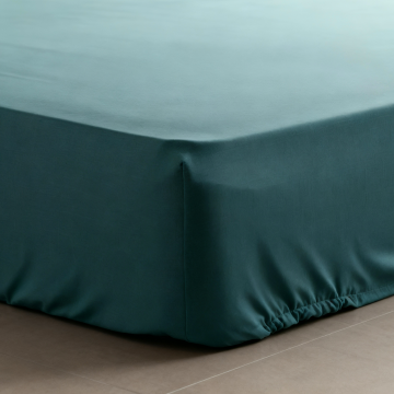 Perkal Fixleintuch – 140x200cm – Blaugrün 