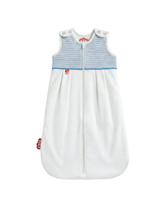 Bio-Babyschlafsack Blue Stripes / Aus Bio-Baumwolle & Swisswool / 70 cm, 90 cm, 110 cm