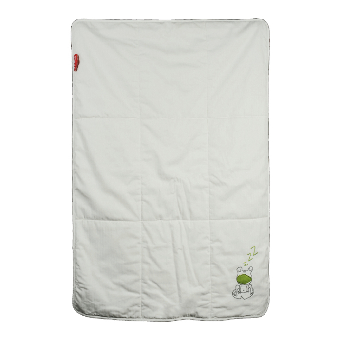 Winter Baby Bettdecke aus Wolle und Bio-Baumwolle 106x73cm - Grüne Frosch