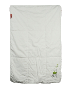 Winter Baby Bettdecke aus Wolle und Bio-Baumwolle 106x73cm - Grüne Frosch
