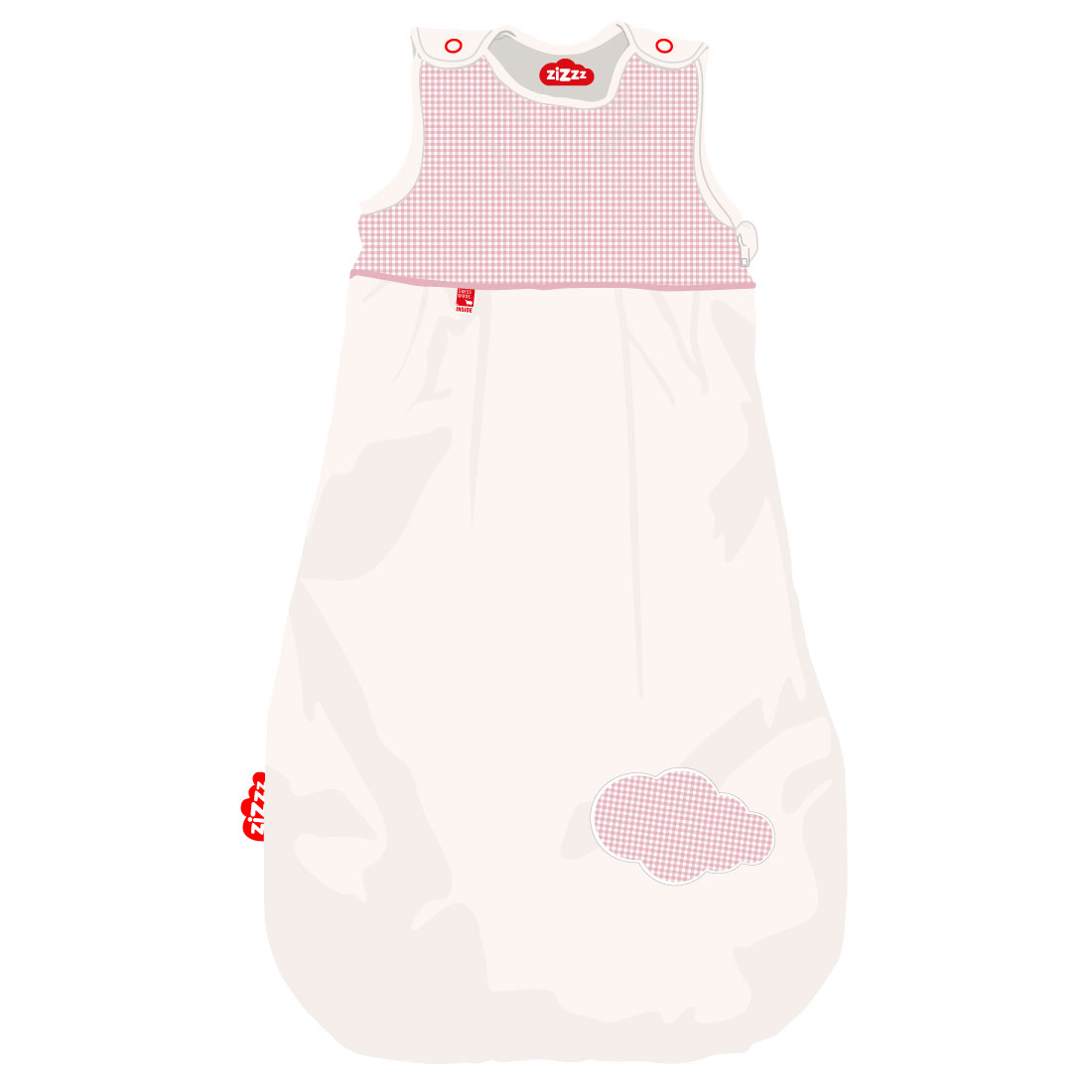 Babyschlafsack Vichy Pink / 0-6 Monate (70cm)