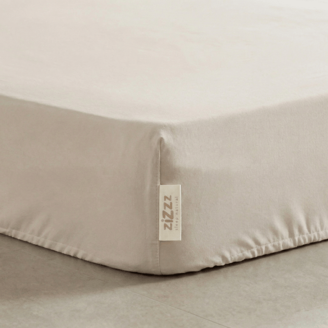 Perkal Fixleintuch – 140x200cm – Beige