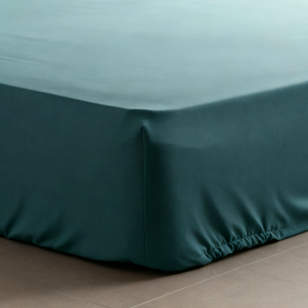 Perkal Fixleintuch – 160x200cm – Blaugrün