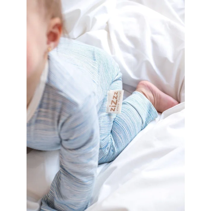 Kinder Pyjama Einteiler - Blue Stripes - 2 Grössen: 76 & 86 cm