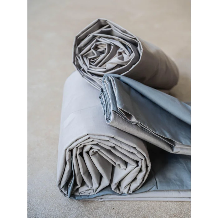 Duvetbezug aus Perkal – 200x210cm – Grau & Beige