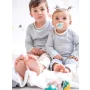 Kinder Pyjama Einteiler - Blue Stripes - 2 Grössen: 76 & 86 cm thumbnail