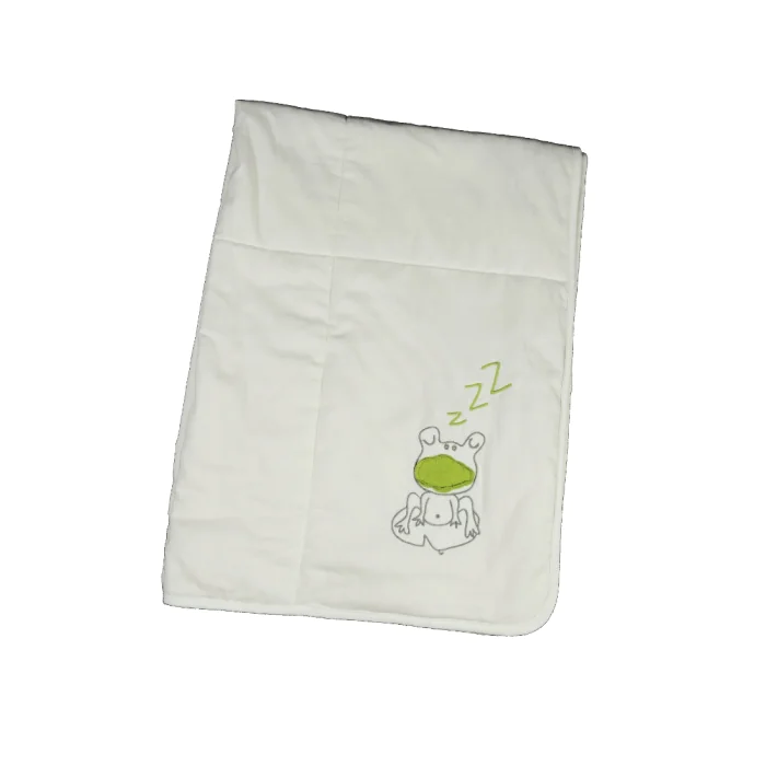 Winter Baby Bettdecke aus Wolle und Bio-Baumwolle 106x73cm - Grüne Frosch