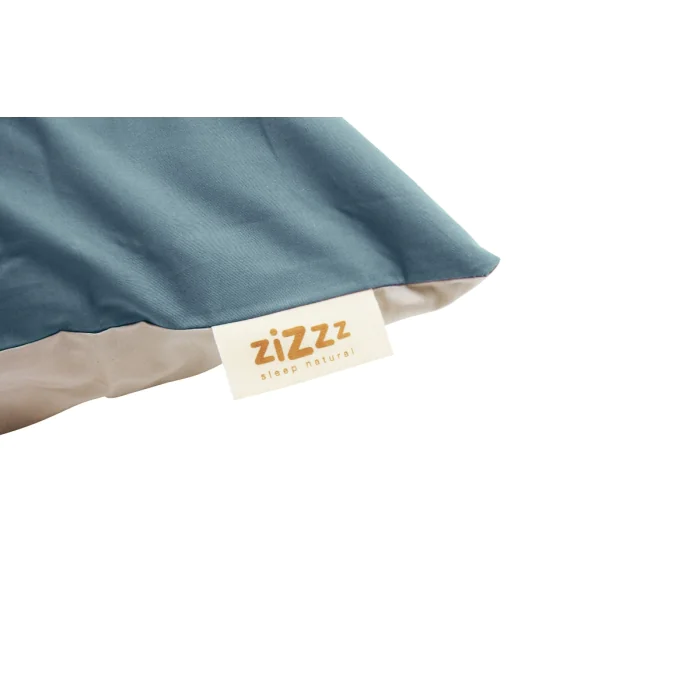 Perkal Kissenbezug – 50x70cm – Blaugrün & Beige