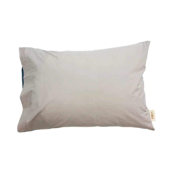Perkal Kissenbezug – 50x70cm – Blaugrün & Beige