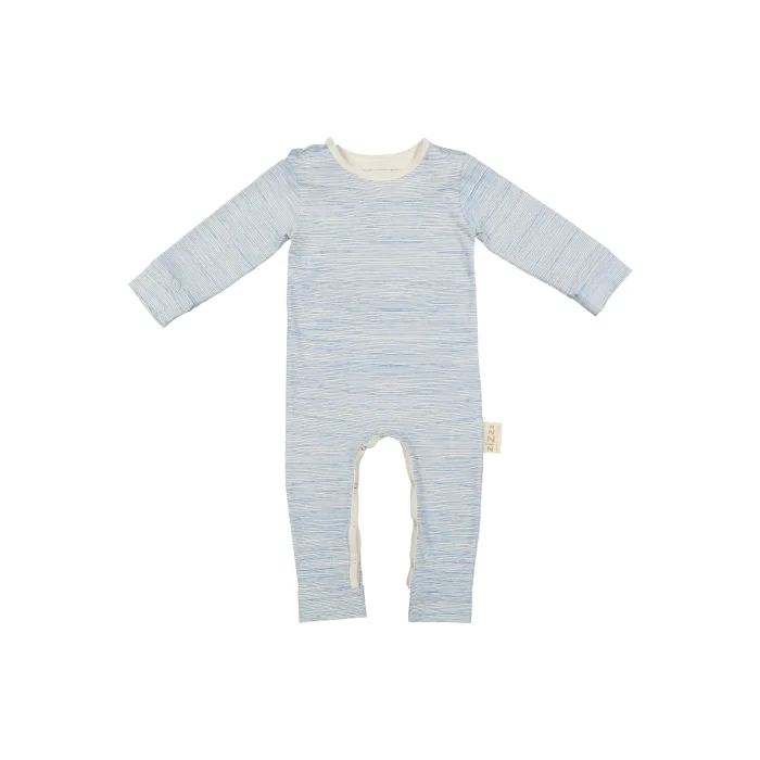 Kinder Pyjama Einteiler - Blue Stripes - 2 Grössen: 76 & 86 cm