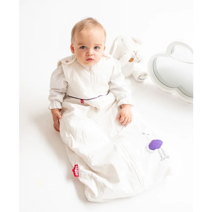 Bio-Babyschlafsack Bird Dodo Lola / Aus Bio-Baumwolle & Swisswool / 70 cm, 90 cm, 110 cm