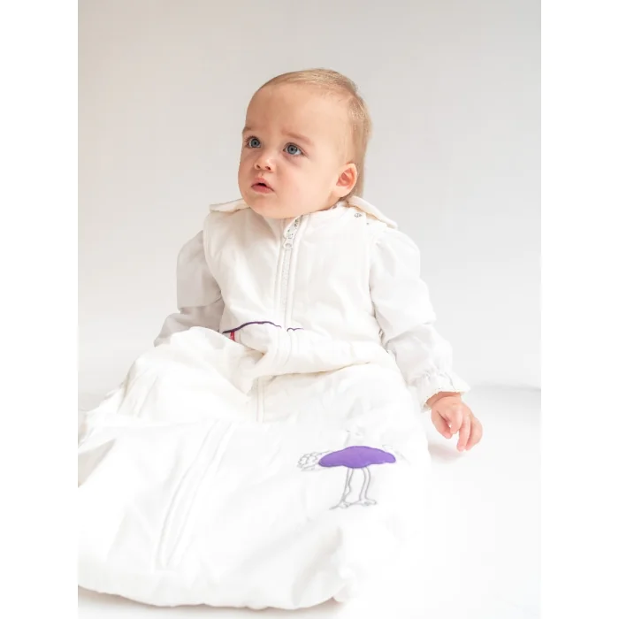 Bio-Babyschlafsack Bird Dodo Lola / Aus Bio-Baumwolle & Swisswool / 70 cm, 90 cm, 110 cm