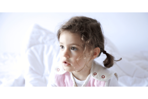 Little girl looking dreamy