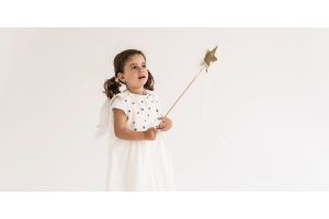 Child holding a magic wand