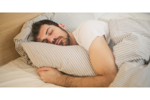 A man sleeping deeply