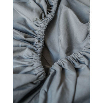 Fitted sheet - Percale organic cotton - grey