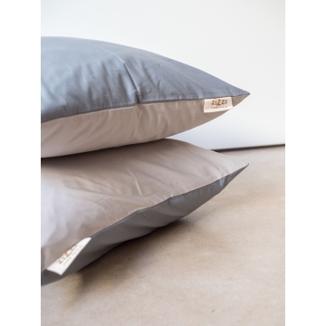 Percale Pillowcase – 60x90cm – Grey & Beige