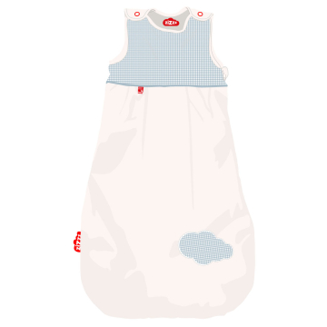 Illustration of sleeping bag Vichy blue 6-24 months