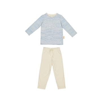 Blue Stripes Pyjama - Organic Cotton - Sizes from 18M to 5Y