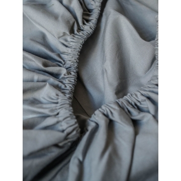 Percale Fitted Bed Sheets – 90x200cm – Grey