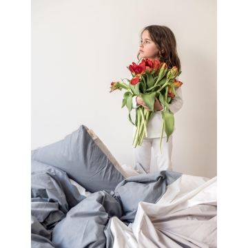 Percale Duvet Cover – fine organic cotton – Grey & Beige – 6 sizes available from CHF 59