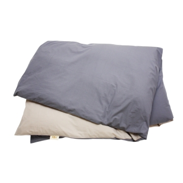 Percale Duvet Cover – 140x200cm – Grey & Beige – With zipper