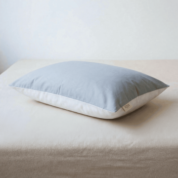 Percale Pillowcase – 40x60cm – White & Grey