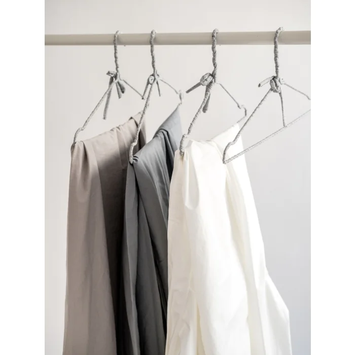 Percale Fitted Bed Sheets – 160x200cm – Grey