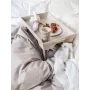 Percale Duvet Cover – 240x240cm – White & Beige – With zipper thumbnail