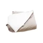 Percale Duvet Cover – 240x240cm – White & Beige – With zipper thumbnail