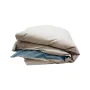 Percale Duvet Cover – 240x240cm – Beige & Teal – With zipper thumbnail
