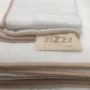 Percale Pillowcase – 60x60cm – White With Beige Trim thumbnail