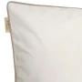 Percale Pillowcase – 60x60cm – White With Beige Trim thumbnail