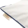 Percale Pillowcase – 50x70cm – White With Navy Blue Trim  thumbnail