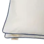 Percale Pillowcase – 50x70cm – White With Navy Blue Trim  thumbnail