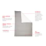 Percale Duvet Cover – 240x240cm – White & Beige – With zipper thumbnail