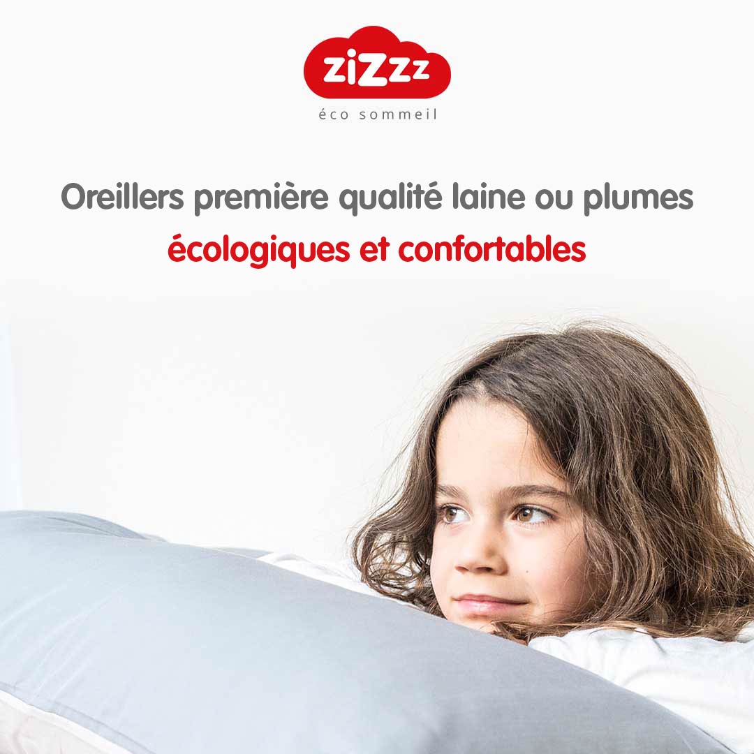 Taie d'oreiller satin - 60x60cm Zizzz éco sommeil