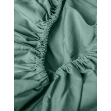 Drap housse coton bio percale – Sarcelle – plusieurs tailles disponibles à partir de 