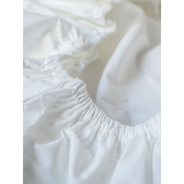 Drap housse coton bio percale – Blanc – plusieurs tailles disponibles à partir de 