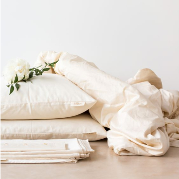 Housse de duvet satin coton bio - avec zip - 200x210cm