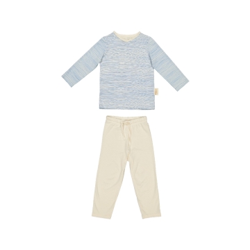 Pyjama Blue stripes - Coton organique- 18M à 5A