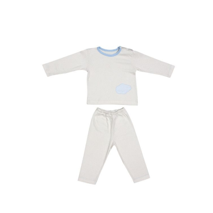 Pyjama bébé en coton bio - vichy bleu - 18 à 24 mois - Zizzz