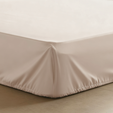 Drap housse en percale – 160x200cm – Beige