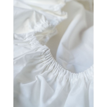 Drap housse en percale – 140x200cm – Blanc