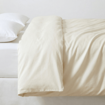 Housse de duvet satin coton bio - avec zip - 160x210cm