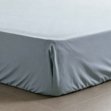 Drap housse en percale – 140x200cm – Gris